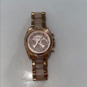 Michael Kors Gold and Beige Watch